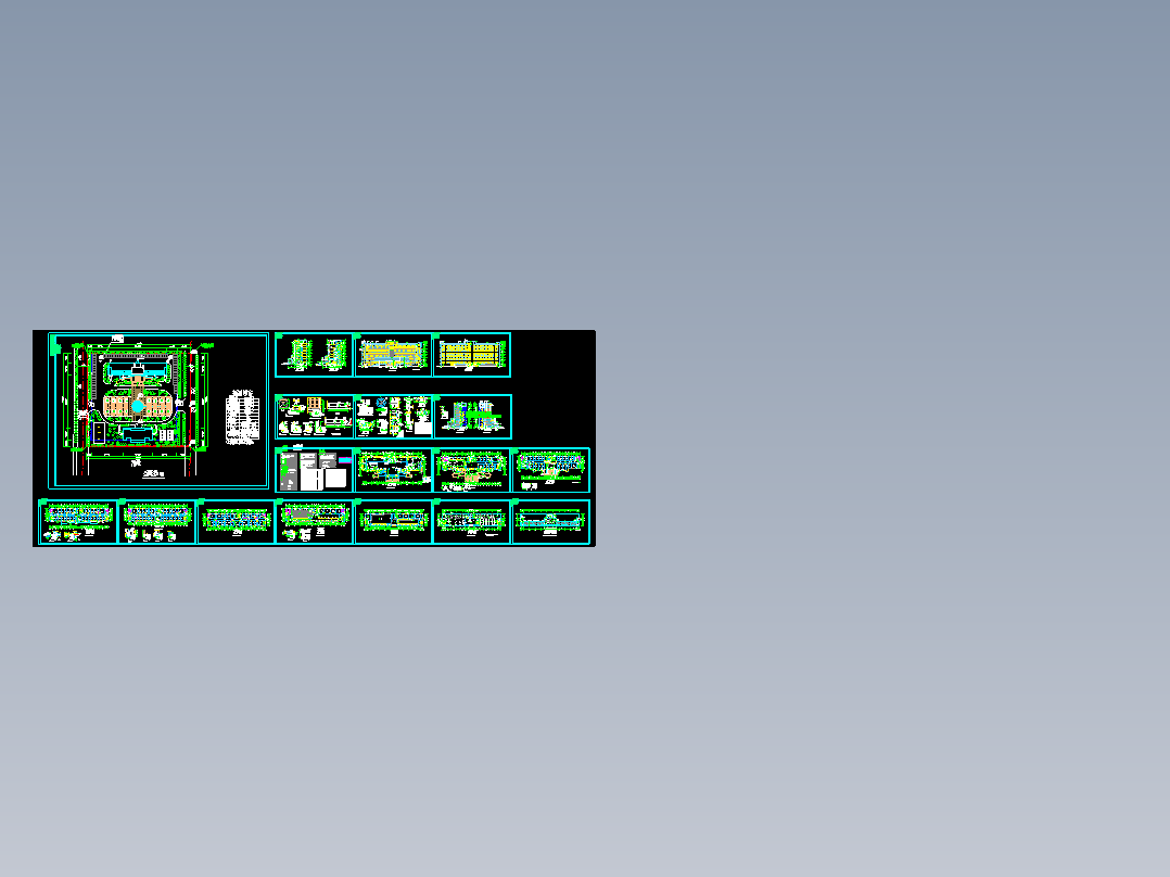 9462.13平米，九层框架培训大楼毕业设计（计算书、建筑、结构施工图）