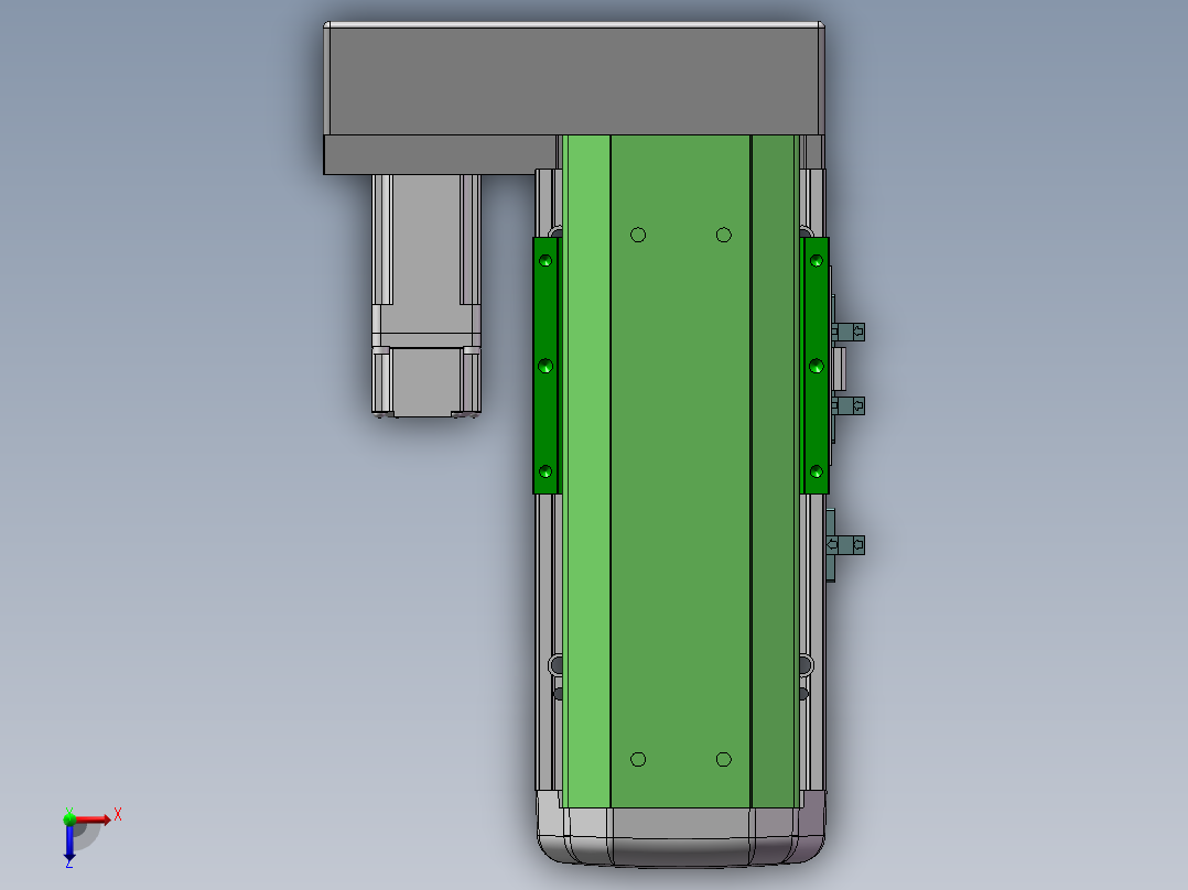 MTH丝杆半封闭模组MTH12-BL-P100W俯视图