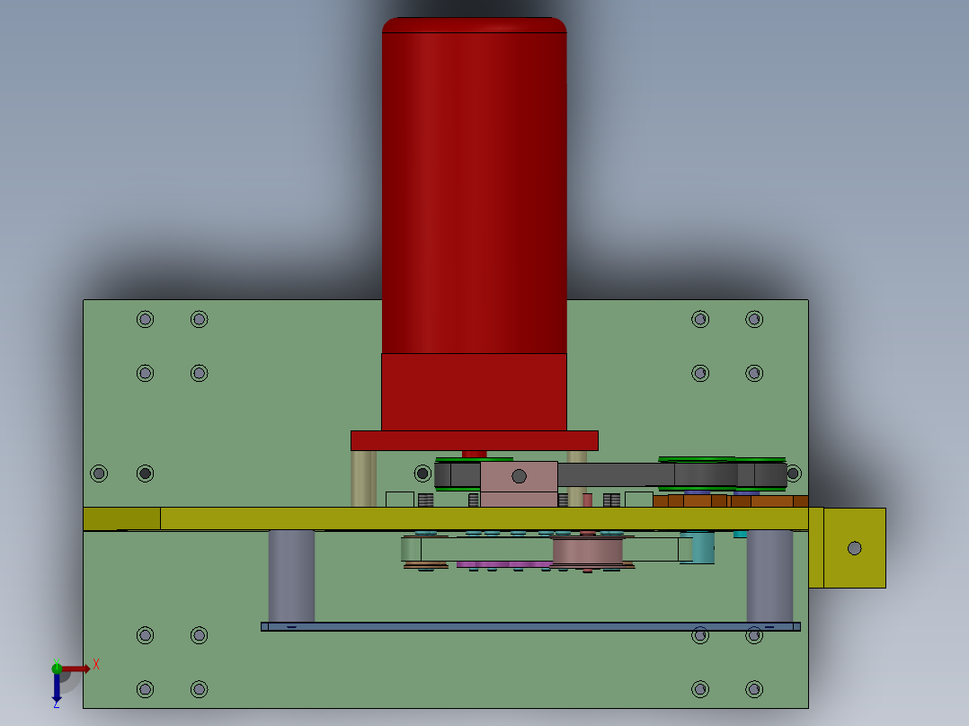 小零件射片机俯视图