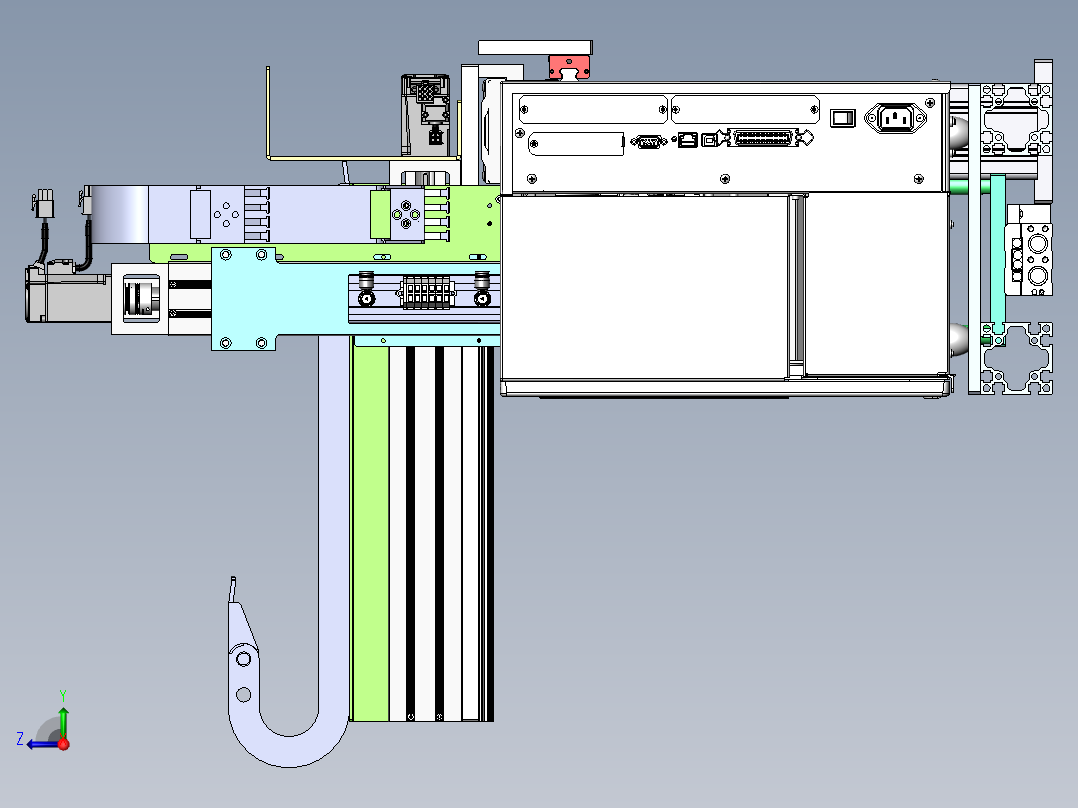 斑马打印贴标机右视图