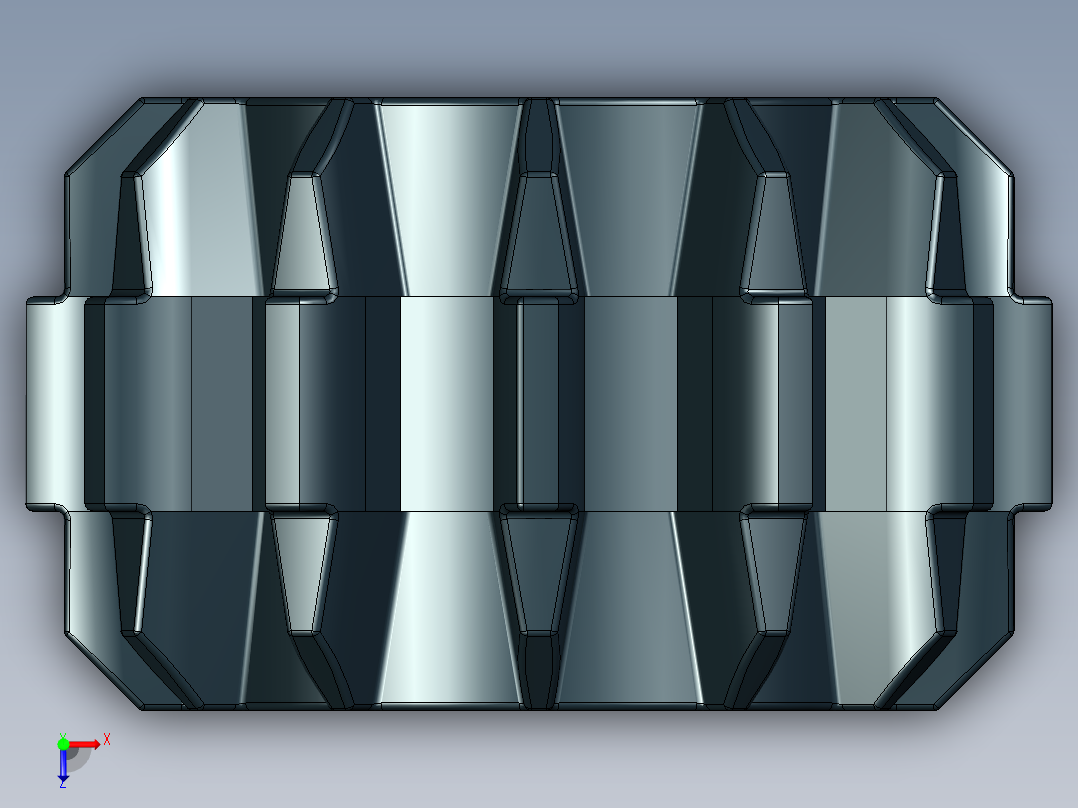 32270 - 4177431 - Black Technic Gear 12 Tooth Double Bevel.STEP俯视图