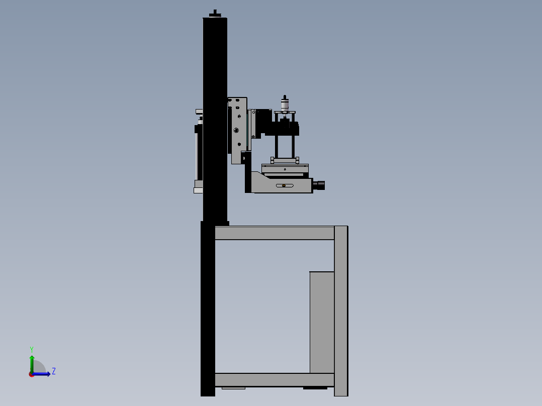 移印机 3D模型左视图