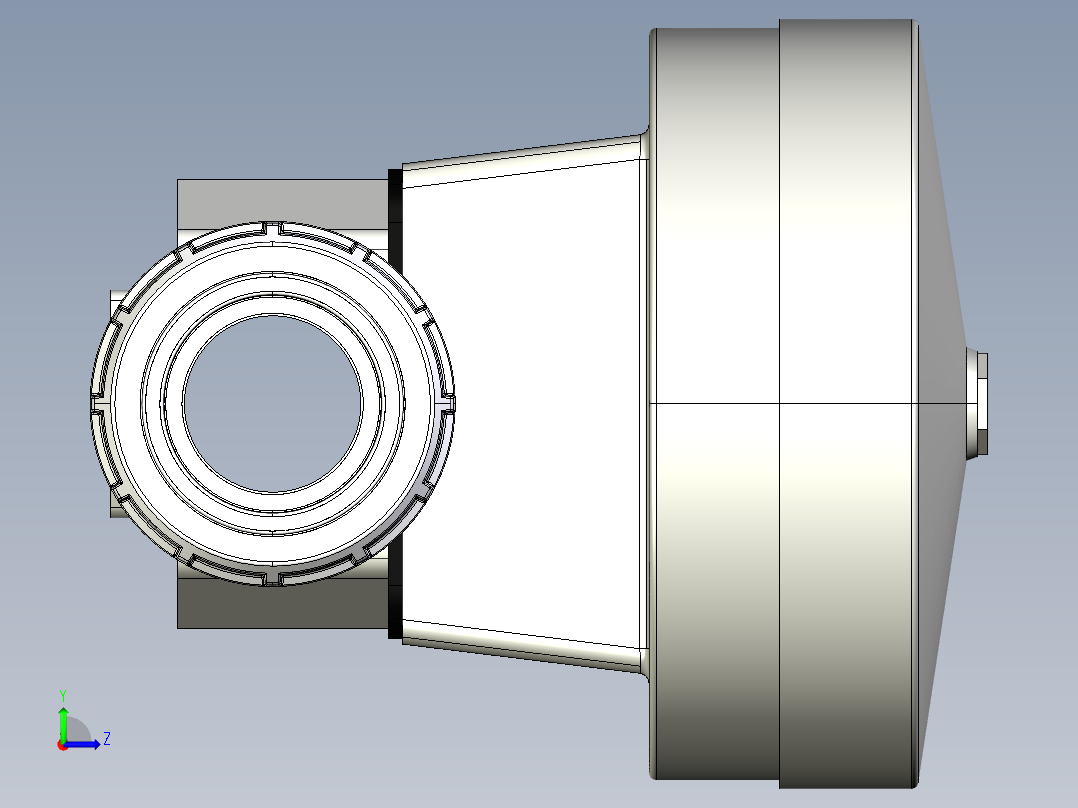 4DKMUIFCP NO-DA 气动隔膜阀、常开型双作用，女性联盟结束，公制系列PVDF左视图