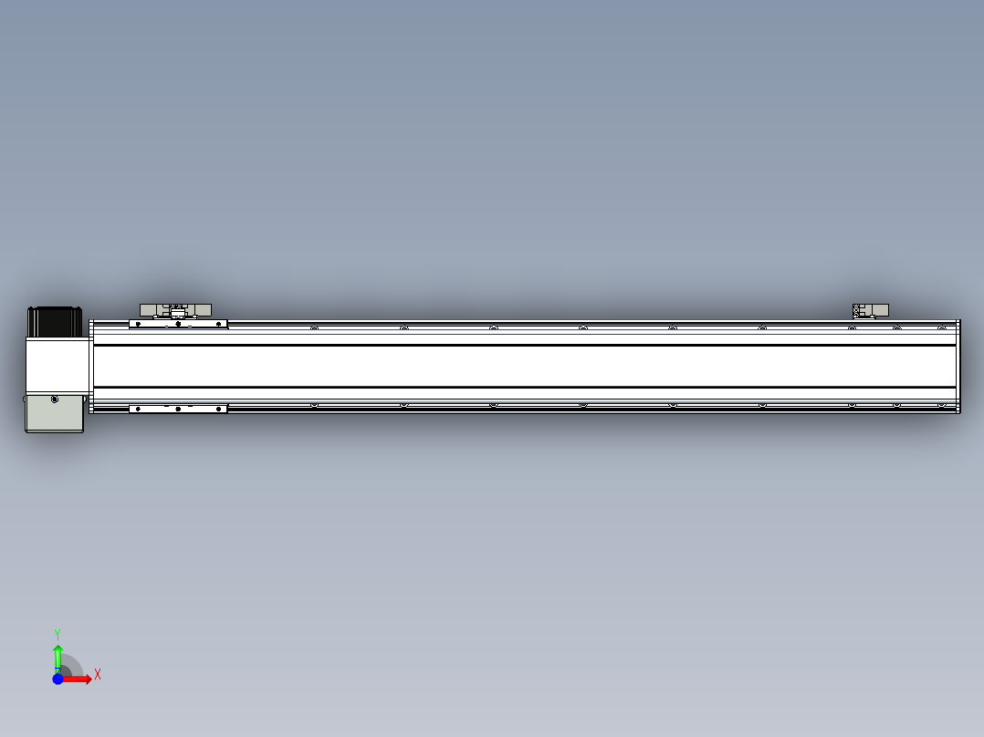 同步带滑台-半封闭B10H-L45-S750-LD-P40-D3前视图