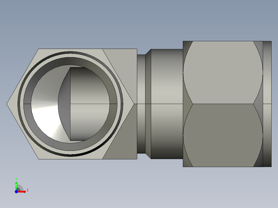 卡套式工业通用硬管接头16_cbu-s前视图