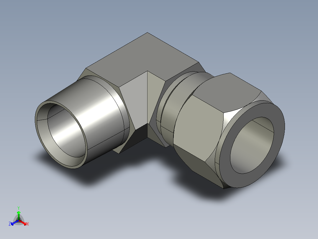 卡套式工业通用硬管接头16_cbu-s正等轴测图
