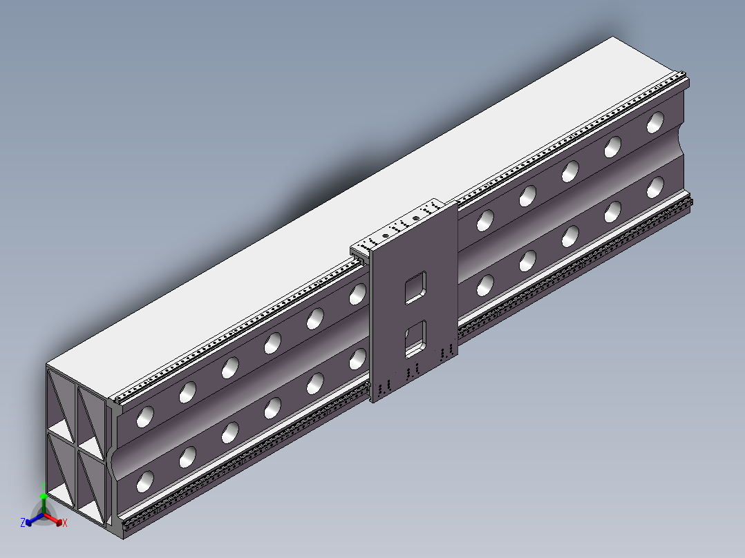 机床横梁 SW19正等轴测图