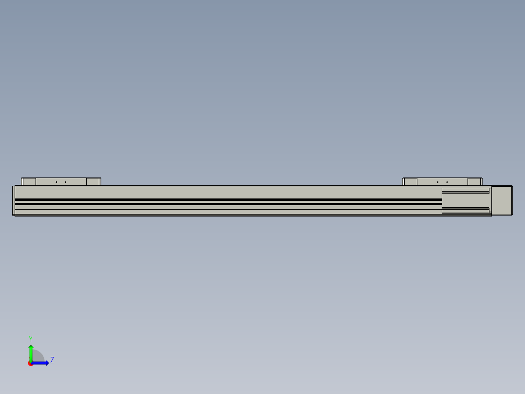 直线模组LHC14-S850-R设计图纸左视图