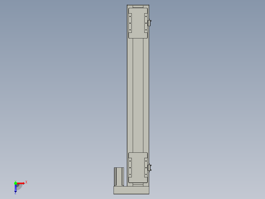 直线模组LHC14-S850-R设计图纸俯视图