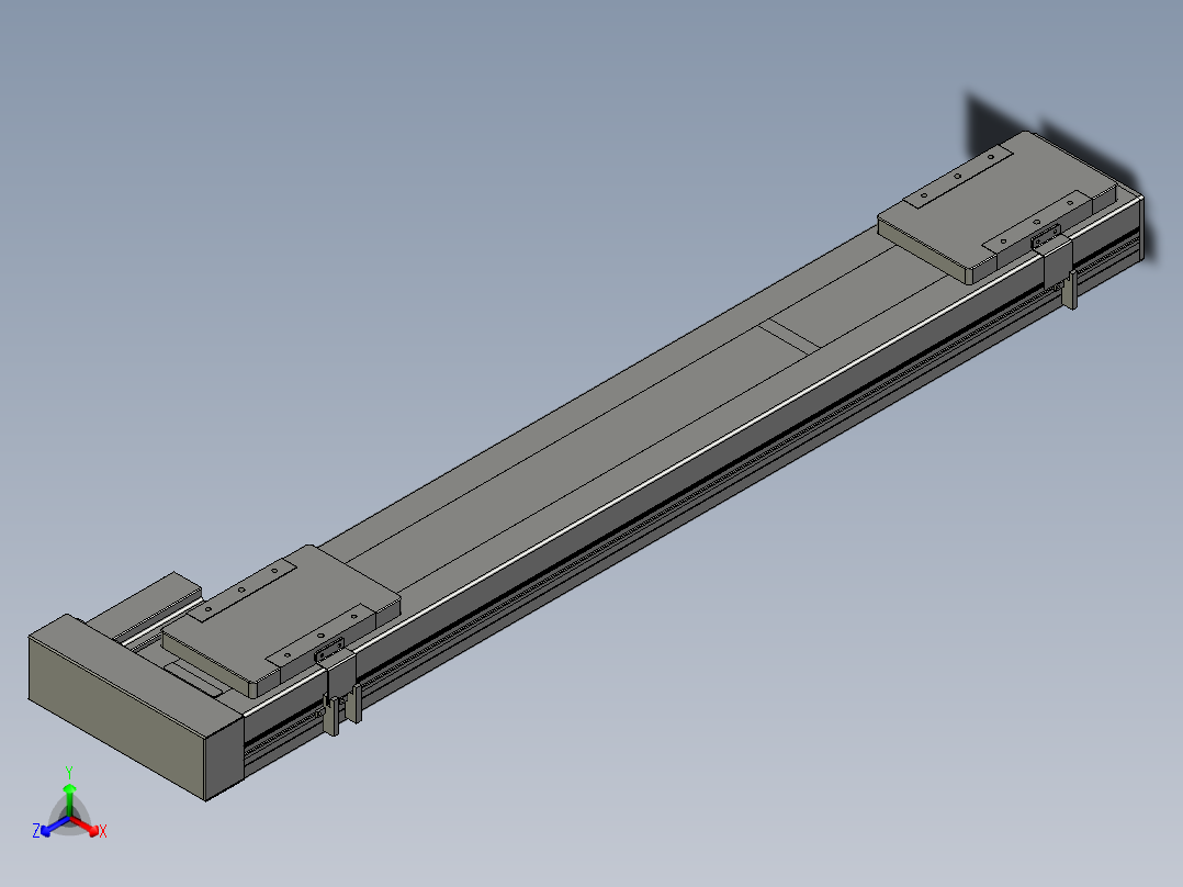 直线模组LHC14-S850-R设计图纸正等轴测图