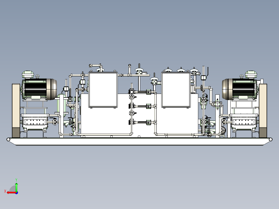 液压动力控制单元后视图