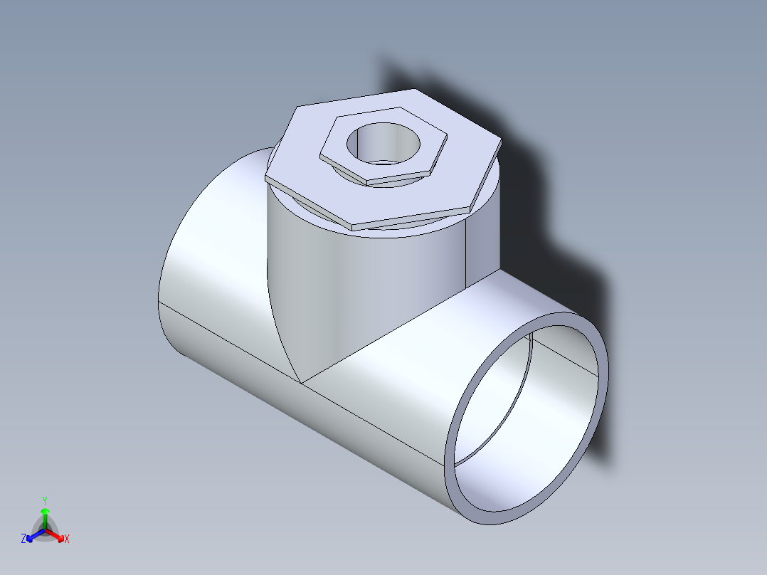 船舶管路系统SeaCor_Molded_ReducingTee_SxSxS_37J201528_6in x 2in正等轴测图