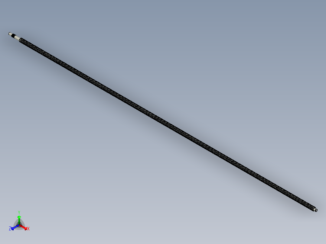 滚珠丝杠SFU1605 400mm正等轴测图