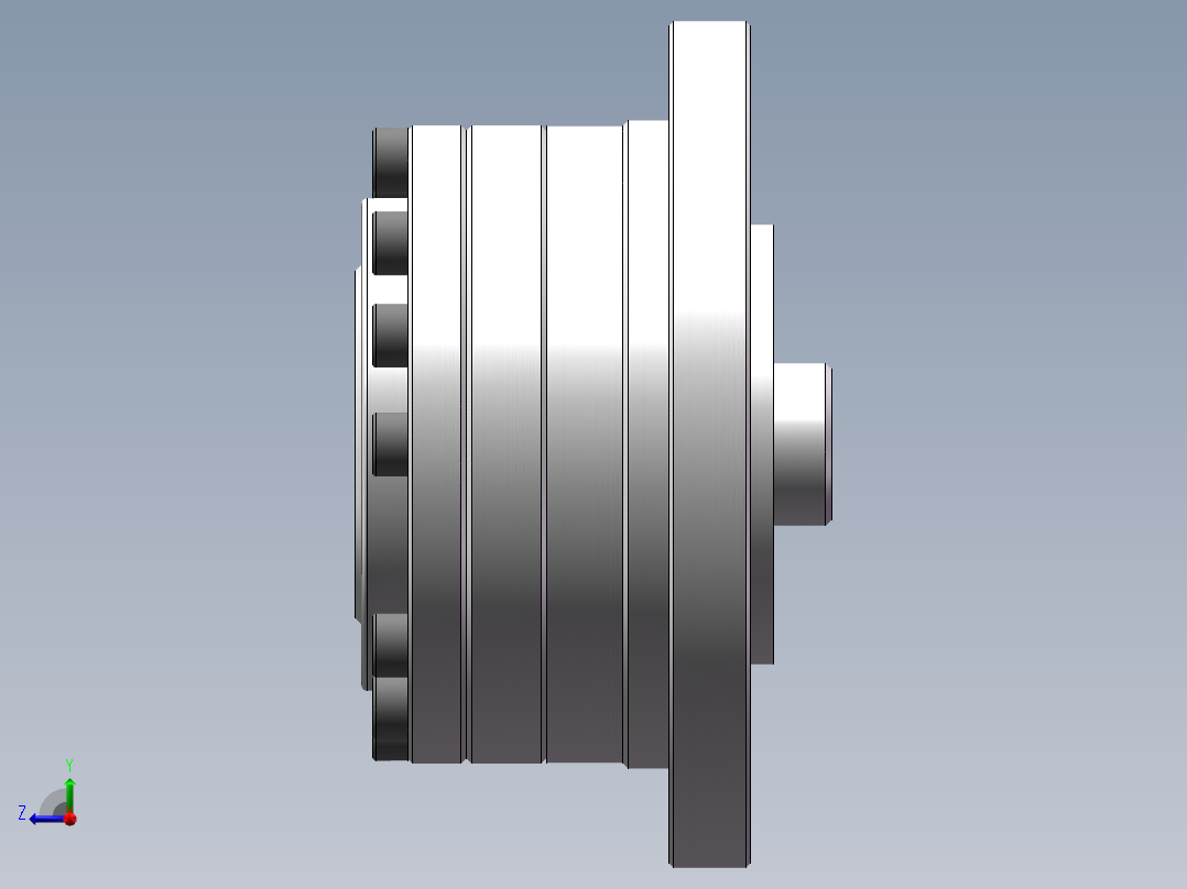 谐波减速器SolidWorks模型右视图