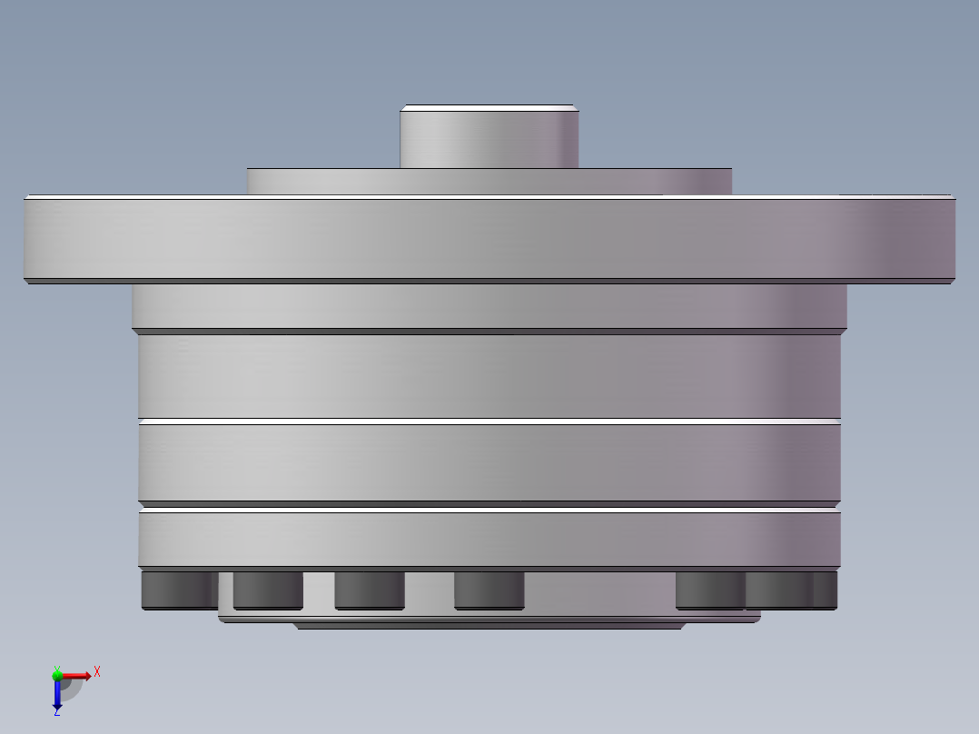 谐波减速器SolidWorks模型俯视图