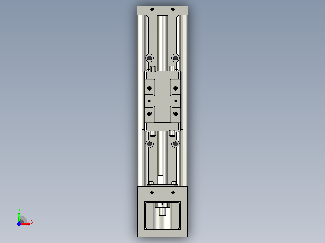 直线模组LHK60C-200A1-F0设计图纸前视图