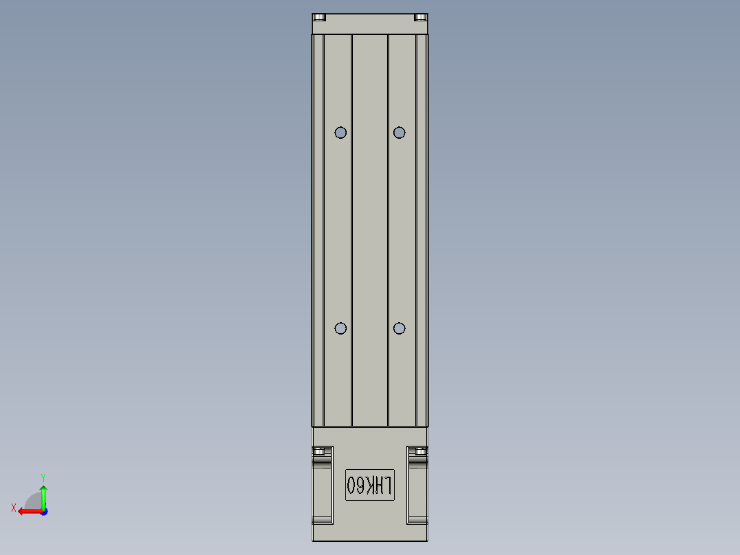 直线模组LHK60C-200A1-F0设计图纸后视图