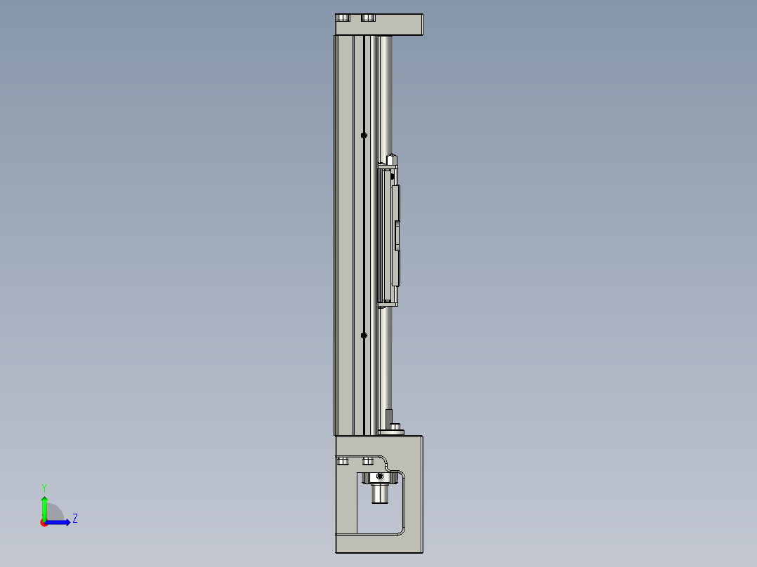 直线模组LHK60C-200A1-F0设计图纸左视图