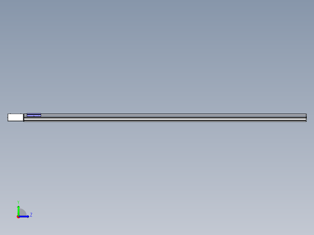 同步带滑台-半封闭B17H-L50-S3000-L-P75-D3左视图