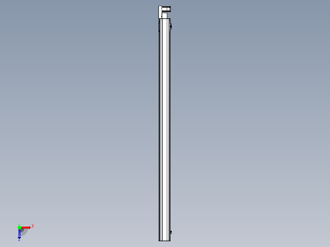 同步带滑台-半封闭B17H-L50-S3000-L-P75-D3俯视图