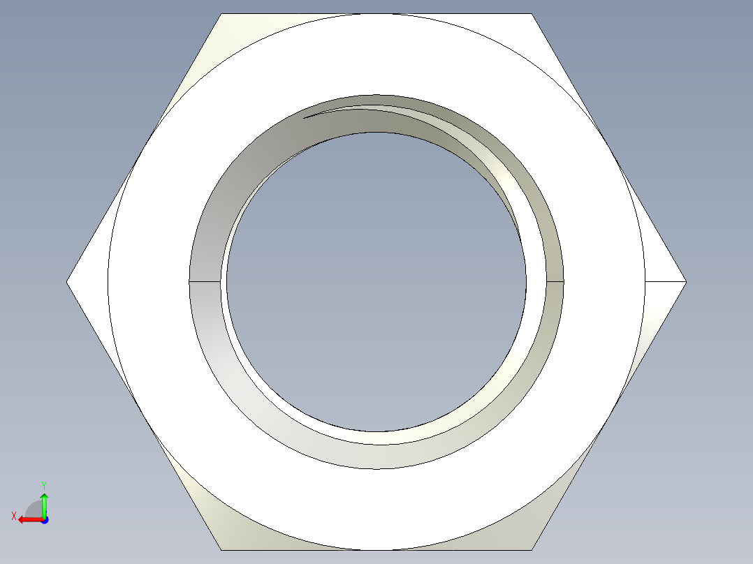 DIN 934 螺母-M24 Nut.STEP后视图