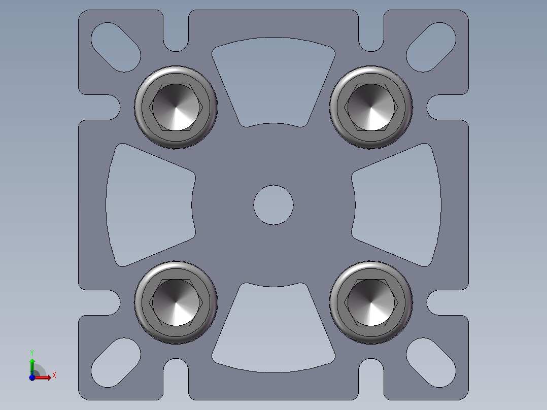 铝型材及其附件5.32.50.100100.M12前视图