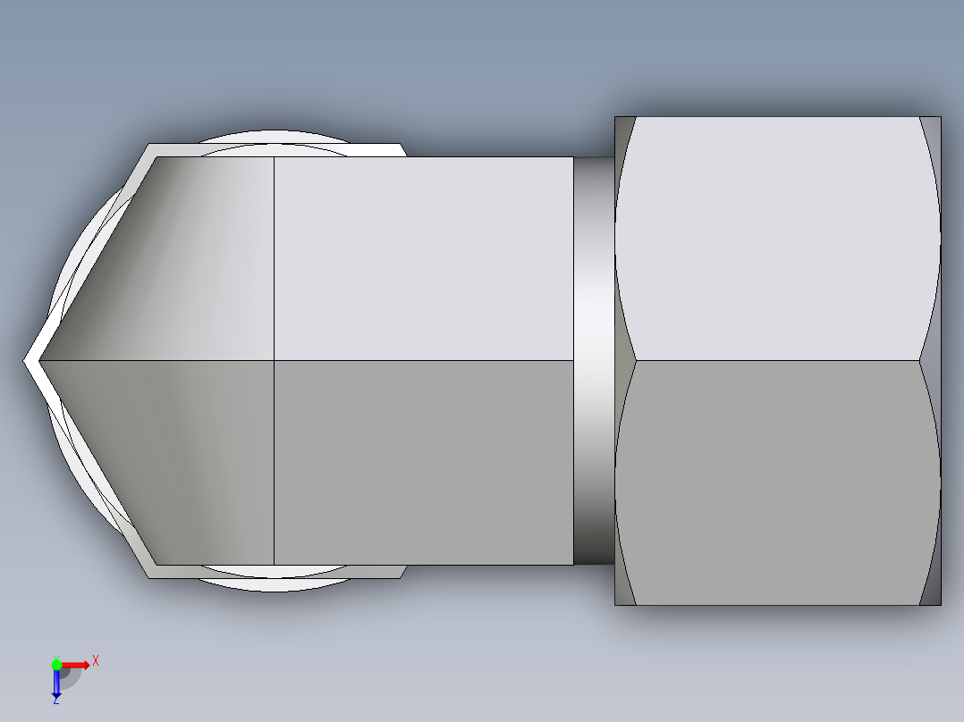 卡套式工业通用硬管接头EO_Adjustable_Locknut_elbow_WEE20ZSMCF俯视图
