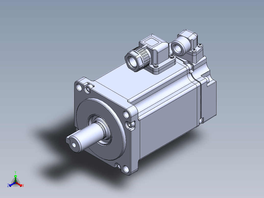 汇川电机（400w低惯量普通）MS1H1-40B30CB-A331Z 外形图