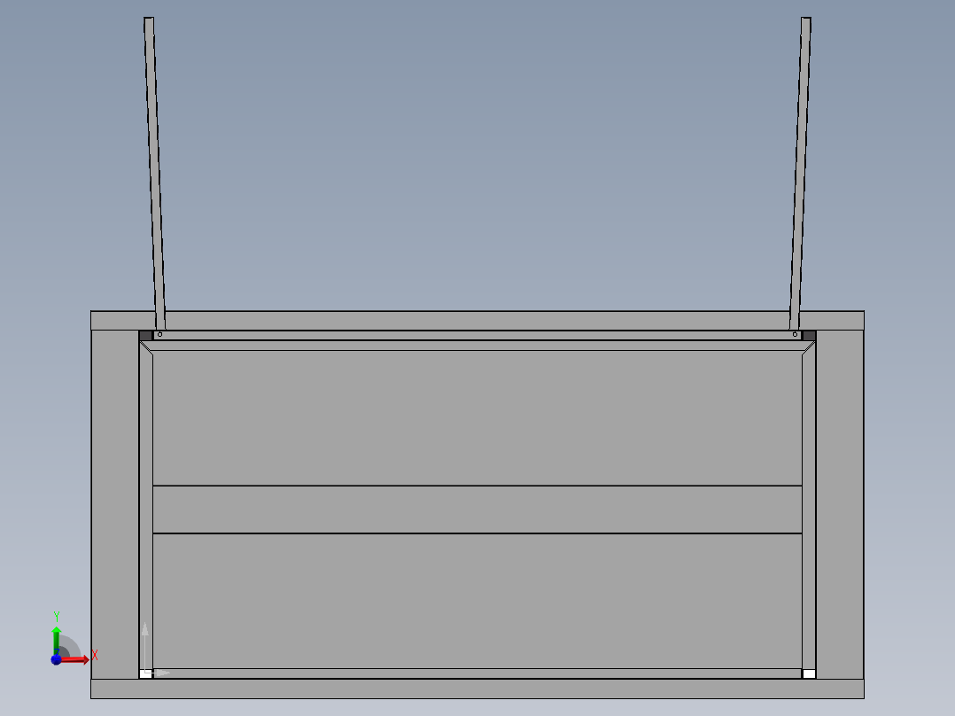 不锈钢户外装饰柜前视图
