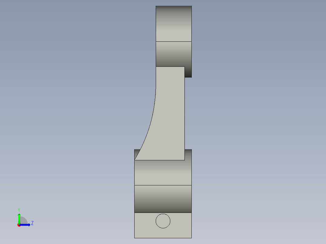 擺動式張力器SWT-3D多系列多零件图纸模型左视图