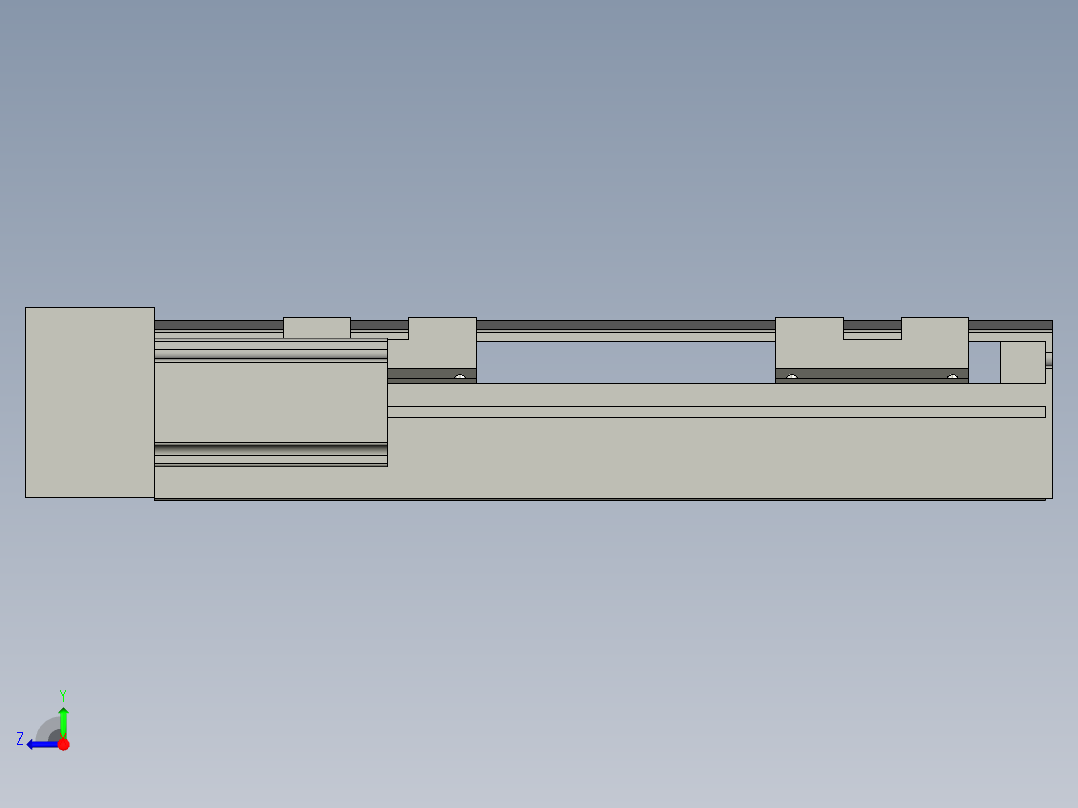 直线模组LHA6-S150-L-100W(16丝杆)设计图纸右视图