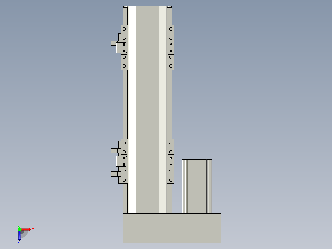 直线模组LHA6-S150-L-100W(16丝杆)设计图纸俯视图