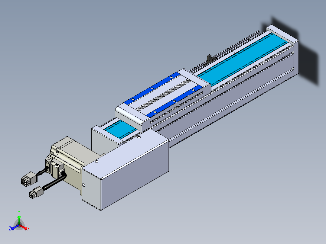 威洛博LB.GB同步带传动--欧规系列LB6A-L65-S150-BL正等轴测图