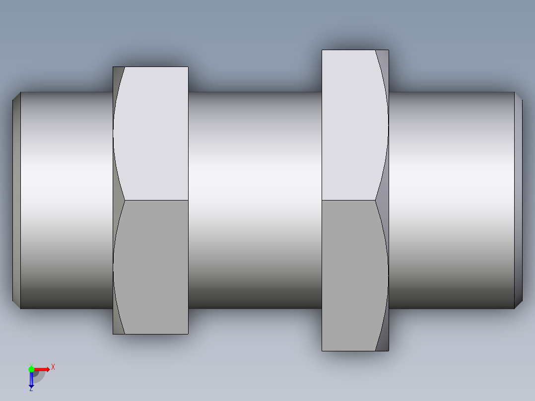 卡套式工业通用硬管接头EO_Bulkhead_union_SV18LOMD71俯视图