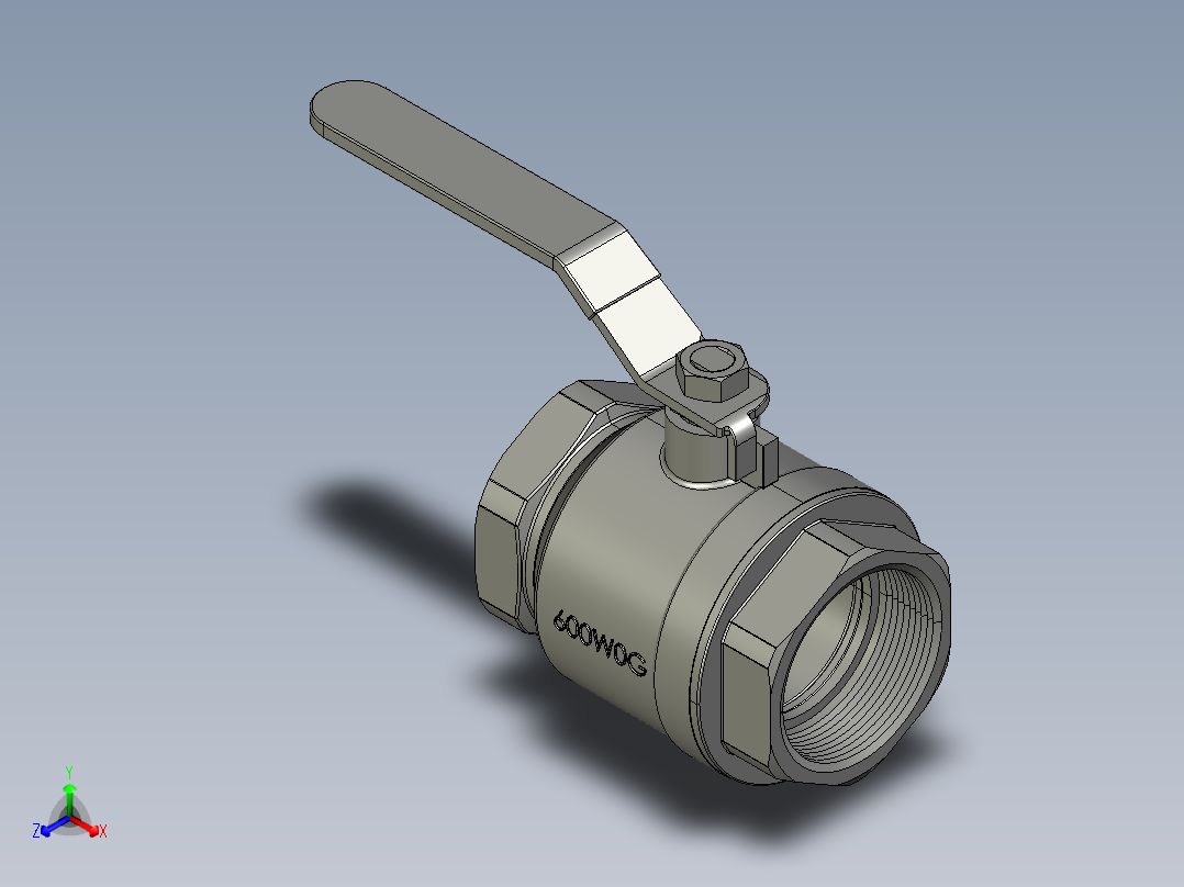 球阀STEP _ IGES正等轴测图