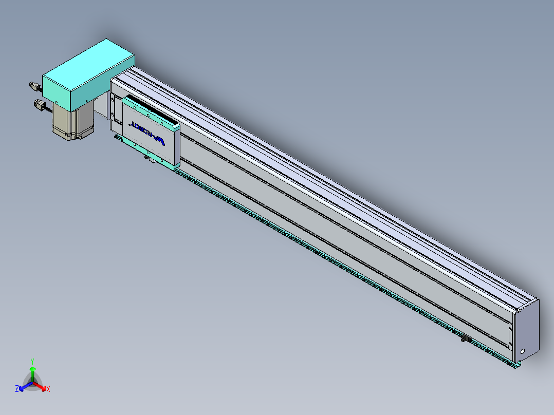 威洛博VBC同步带传动一无尘环境VBC14-L45-S950-BRU-ZP75-C3正等轴测图
