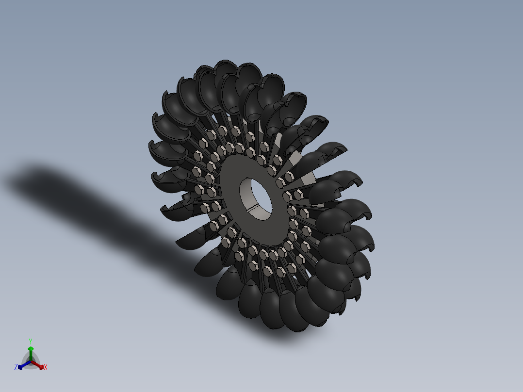 冲击式水轮机旋叶2正等轴测图