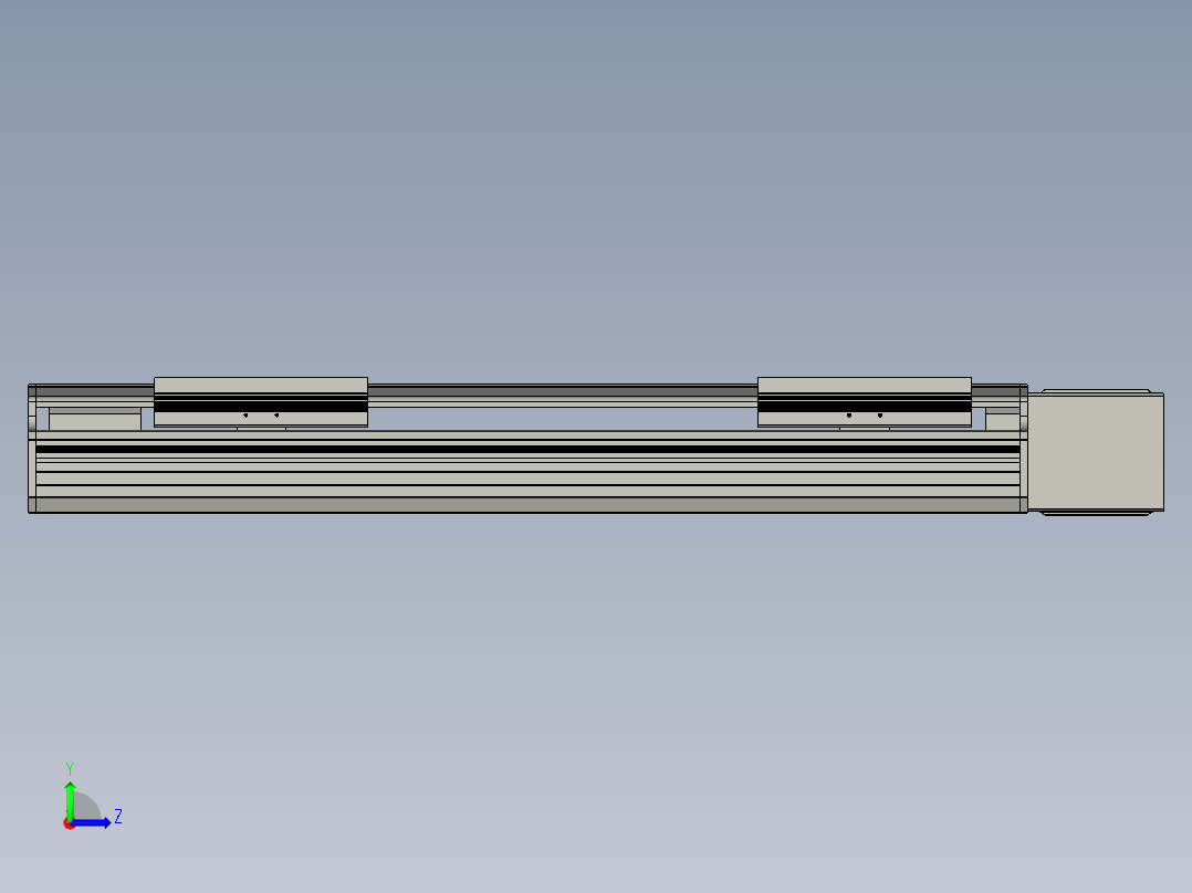 直线模组LHB17-L40-S400-L(B)设计图纸左视图