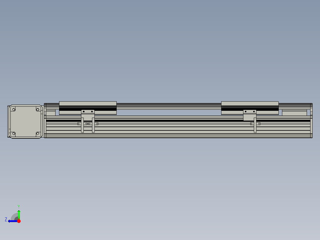 直线模组LHB17-L40-S400-L(B)设计图纸右视图
