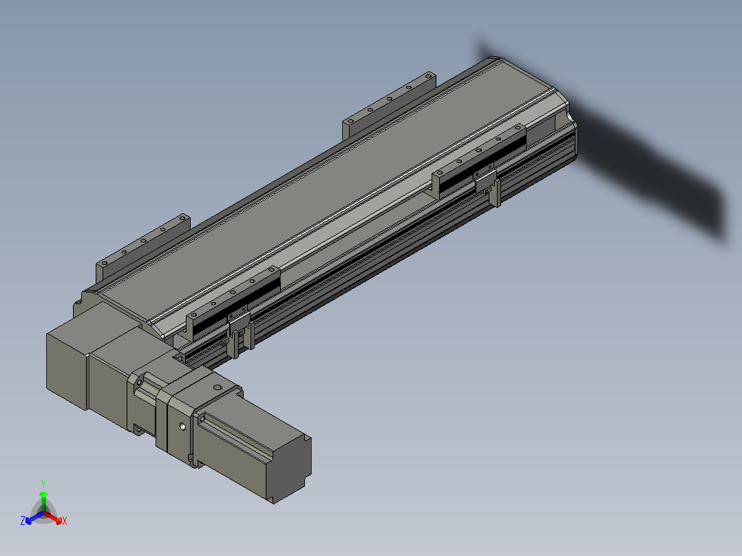 直线模组LHB17-L40-S400-L(B)设计图纸正等轴测图