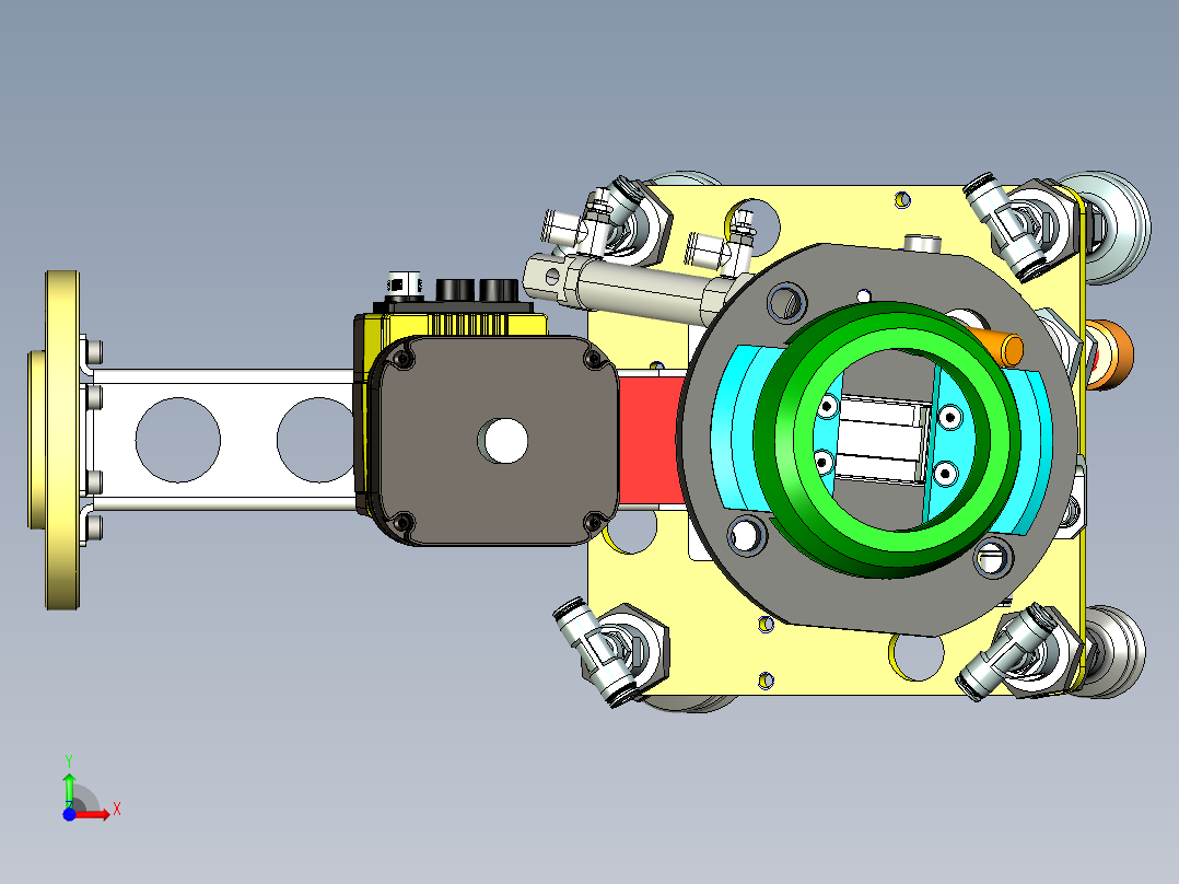 视觉双机械手前视图