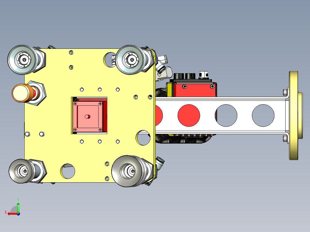 视觉双机械手后视图