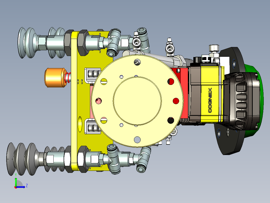 视觉双机械手左视图