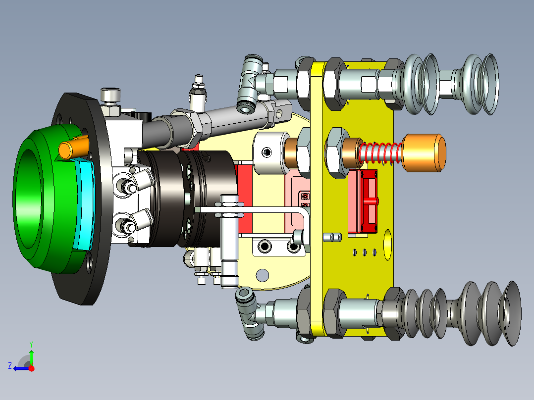 视觉双机械手右视图