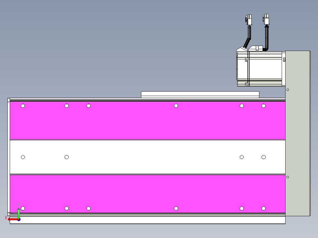 VF丝杆传动-一般环境VF27-Lxx-C-S250-BR-ZP75-D3后视图