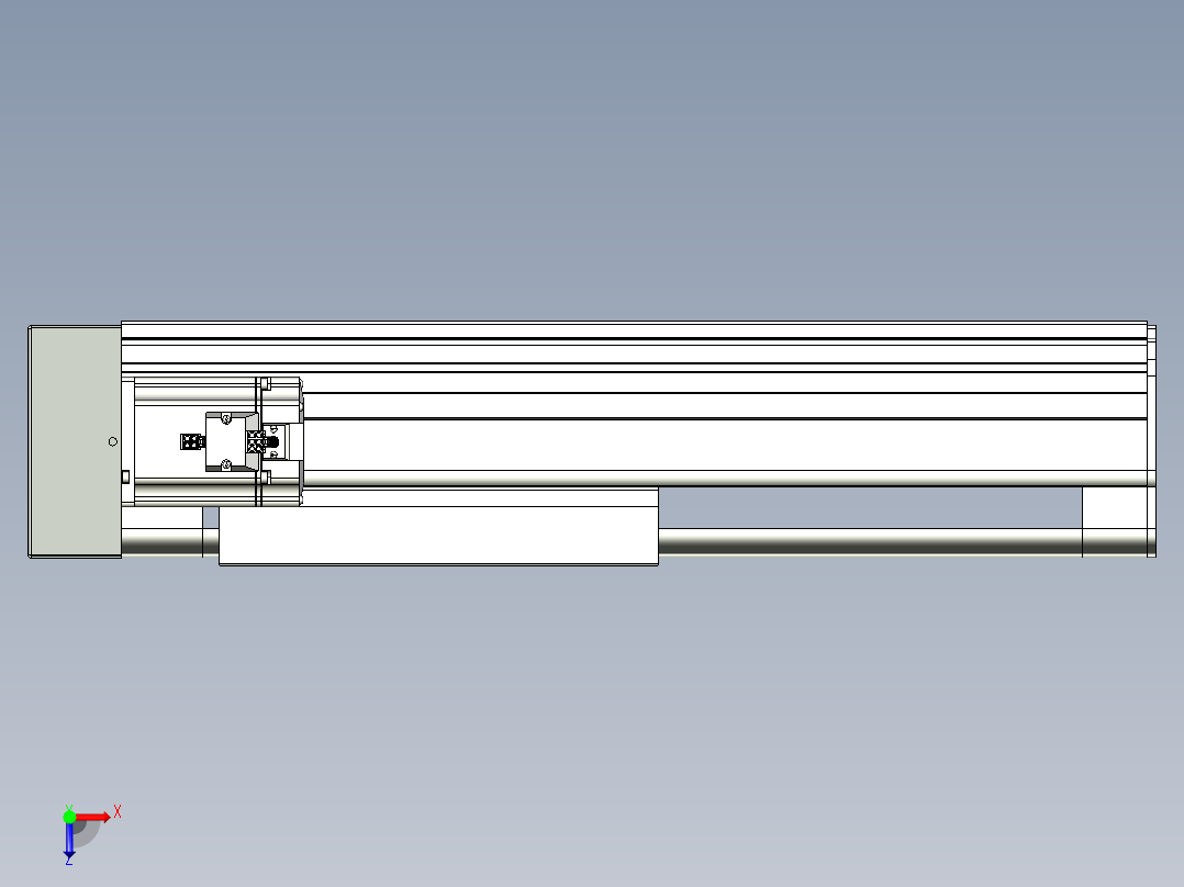 VF丝杆传动-一般环境VF27-Lxx-C-S250-BR-ZP75-D3俯视图