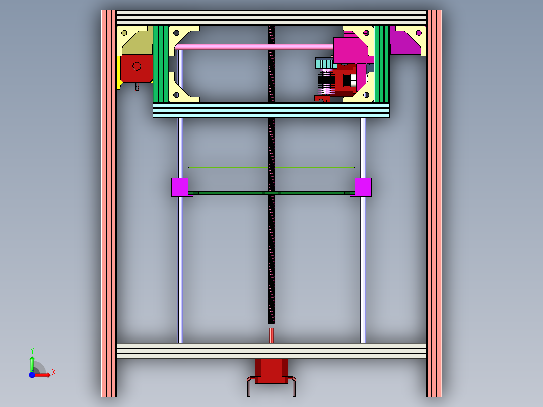 铝合金一体大尺寸构件3D打印前视图