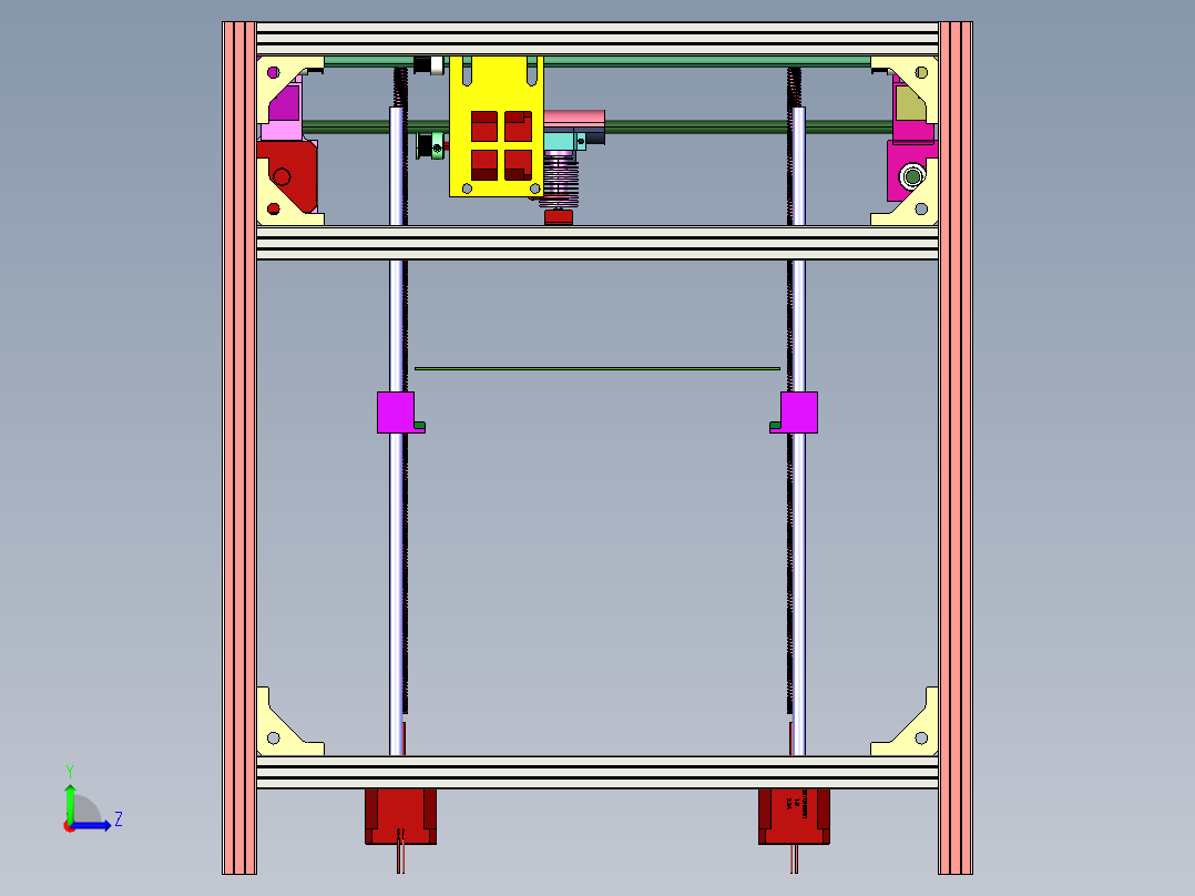 铝合金一体大尺寸构件3D打印左视图