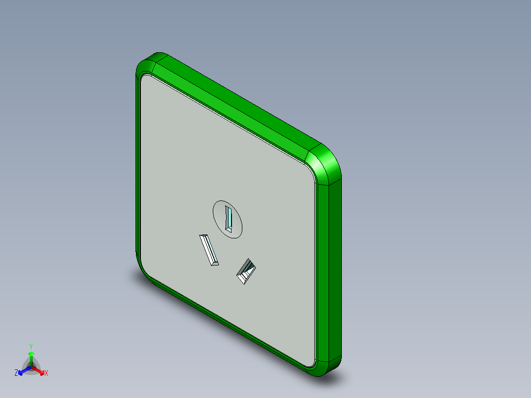 飞利浦-三孔插座 STP正等轴测图