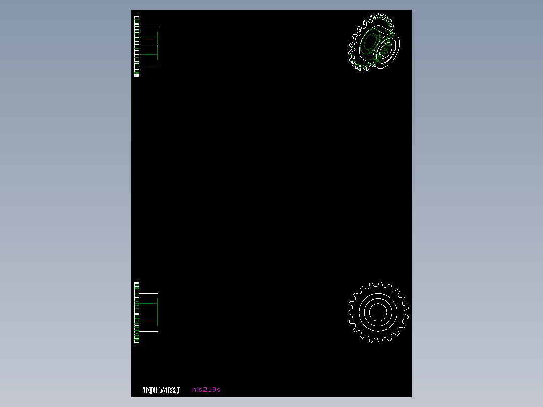 鏈輪惰輪NIS-S-2D多系列多零件图纸模型
